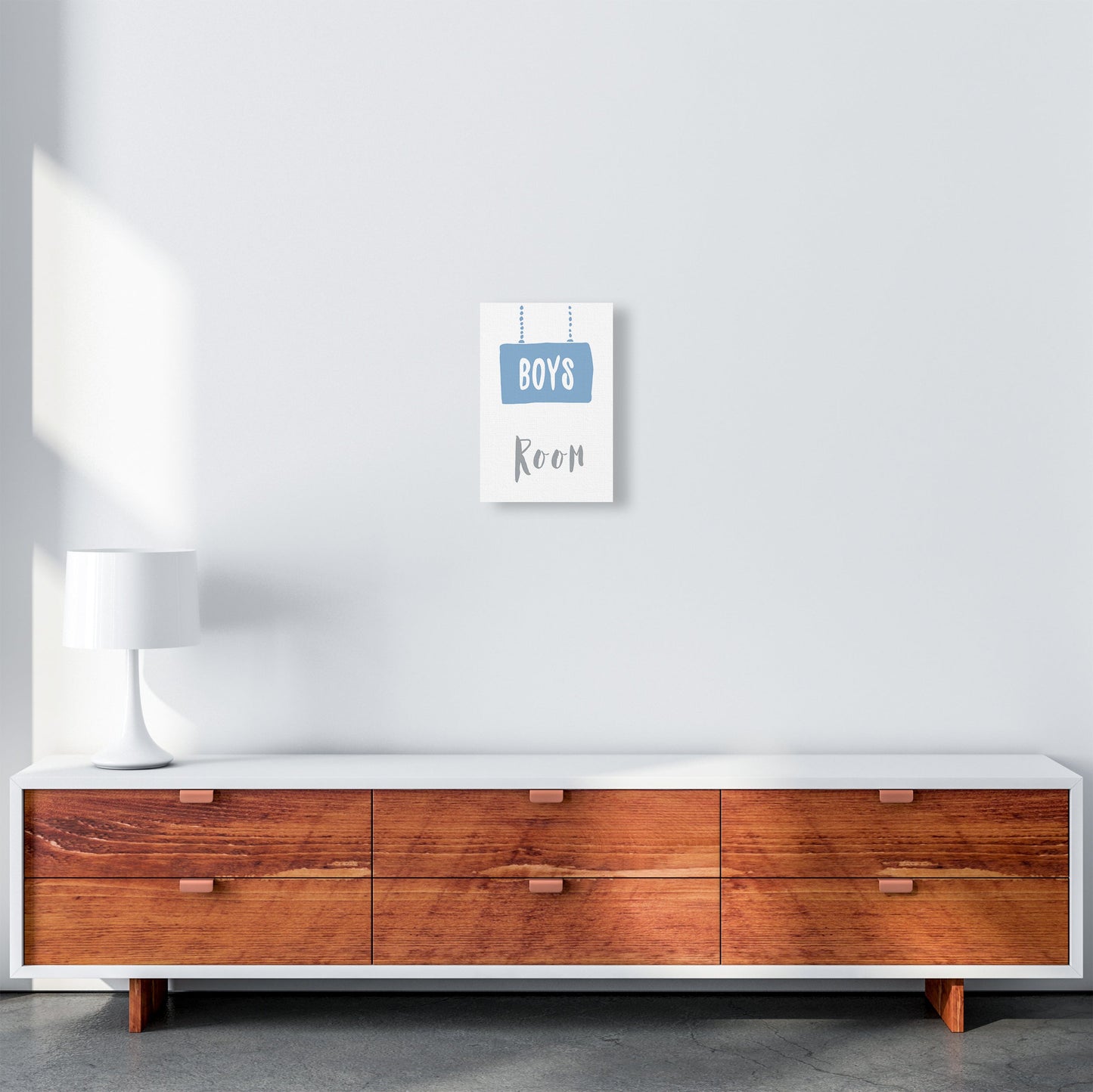 Jungenzimmer Blau Kunstdruck