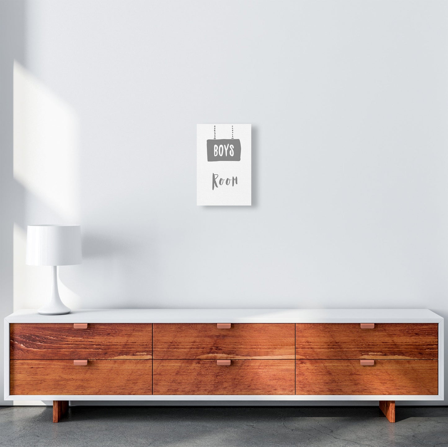 Jungenzimmer Graues Kunstwerk