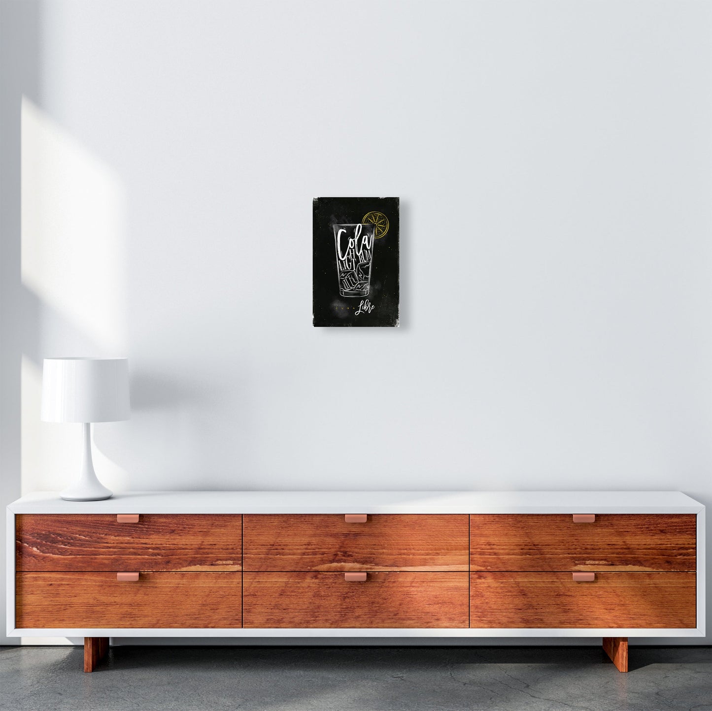 Cuba Libre Cocktail Schwarz Kunstdruck