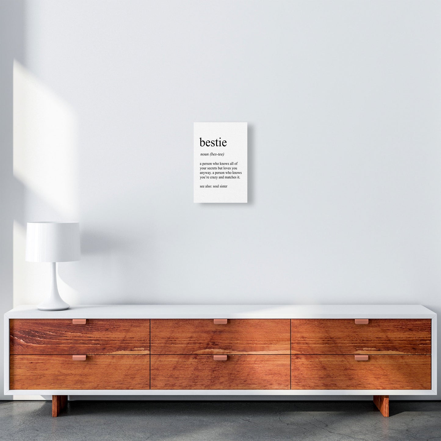 Bestie Definition Kunstdruck von Pixy Paper
