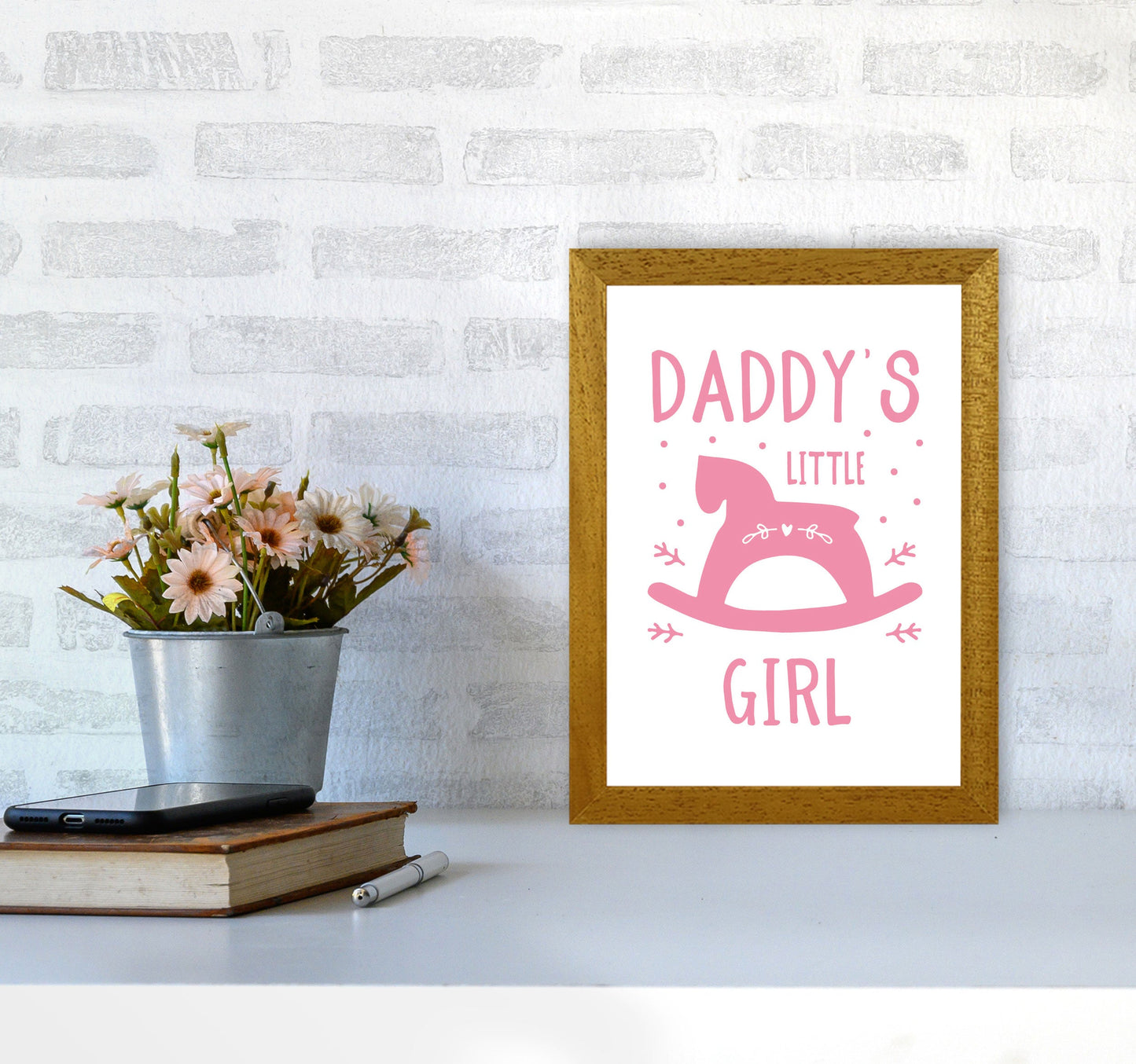 Daddy's Little Girl Rahmen Kunstprint für das Kinderzimmer