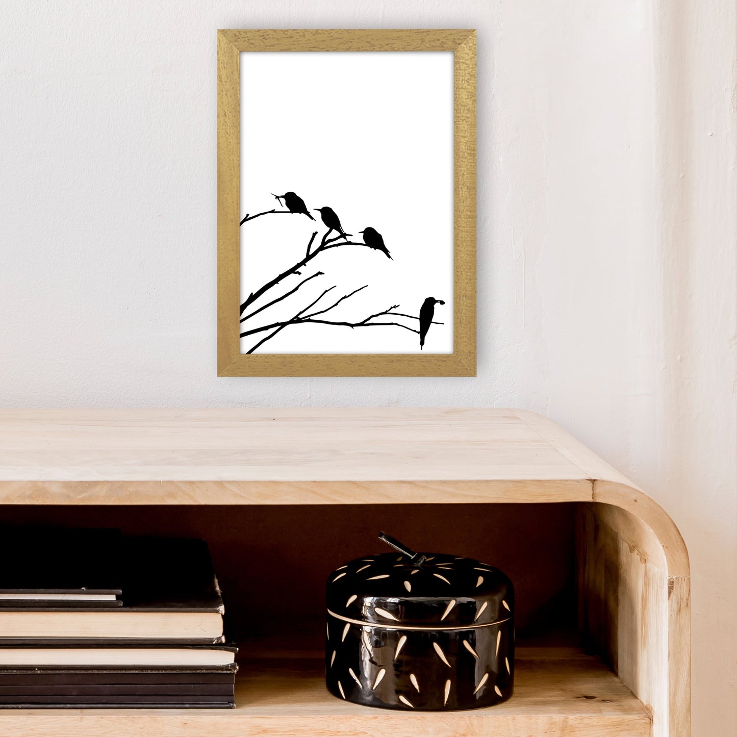 Eckäste mit Vögeln Kunstdruck