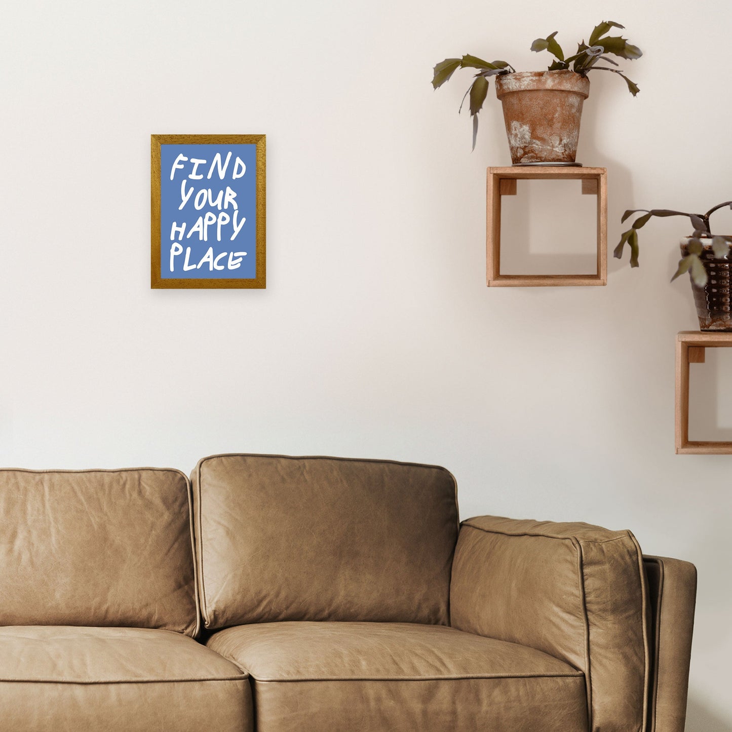 Frendorf | Finde Deinen Glücksort Blaue Kunstdruck