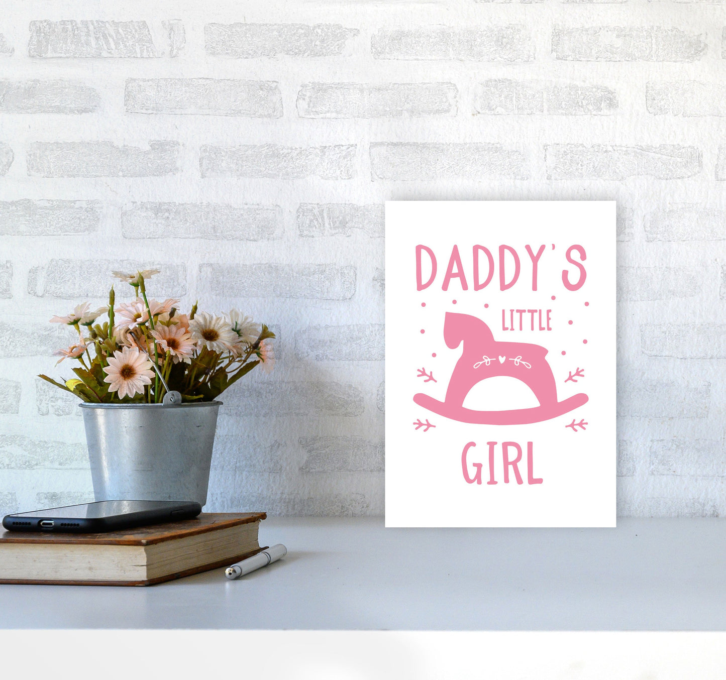 Daddy's Little Girl Rahmen Kunstprint für das Kinderzimmer