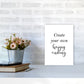 Erstellen Sie Ihre eigene Happy Ending gerahmte Typografie Wandkunst Druck