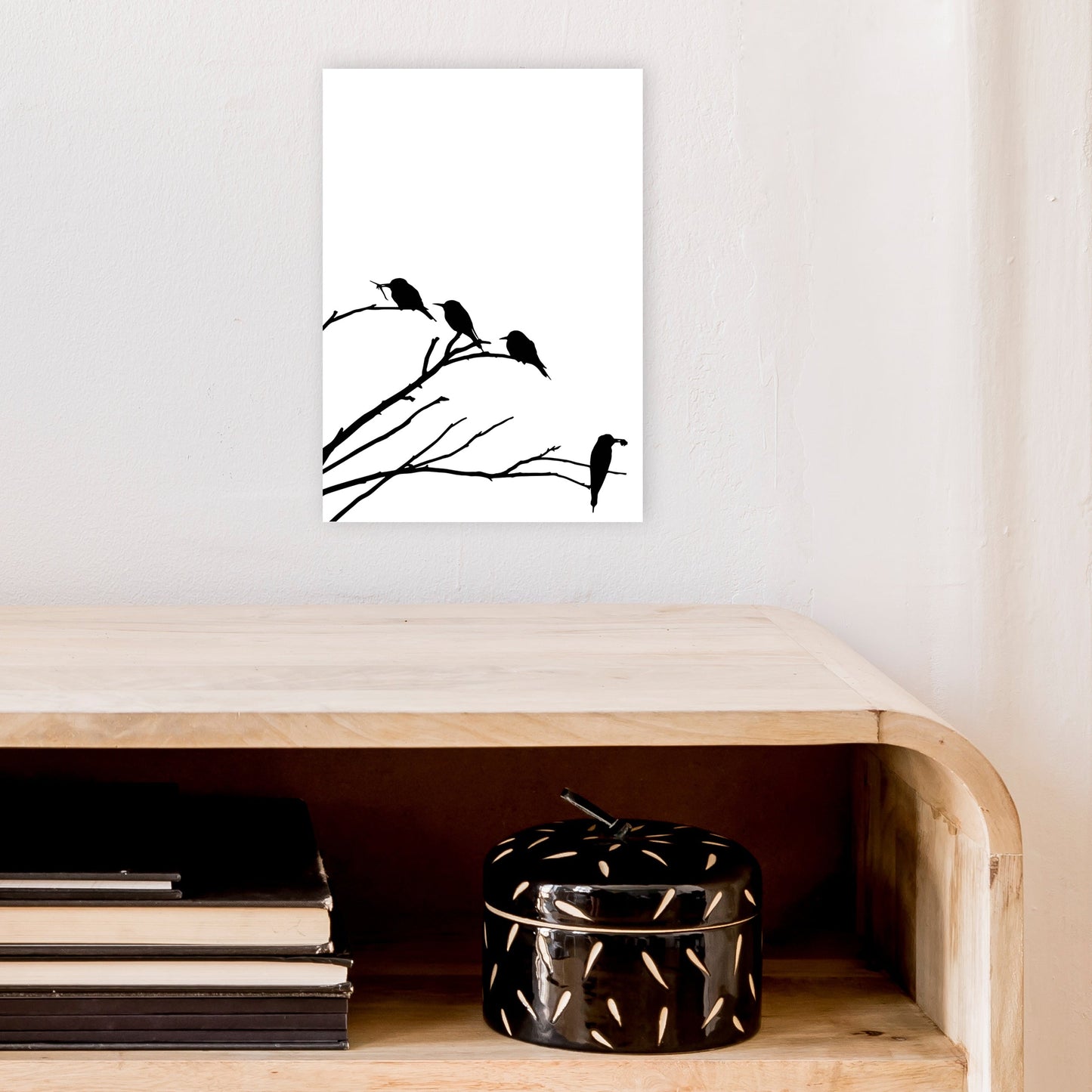 Eckäste mit Vögeln Kunstdruck