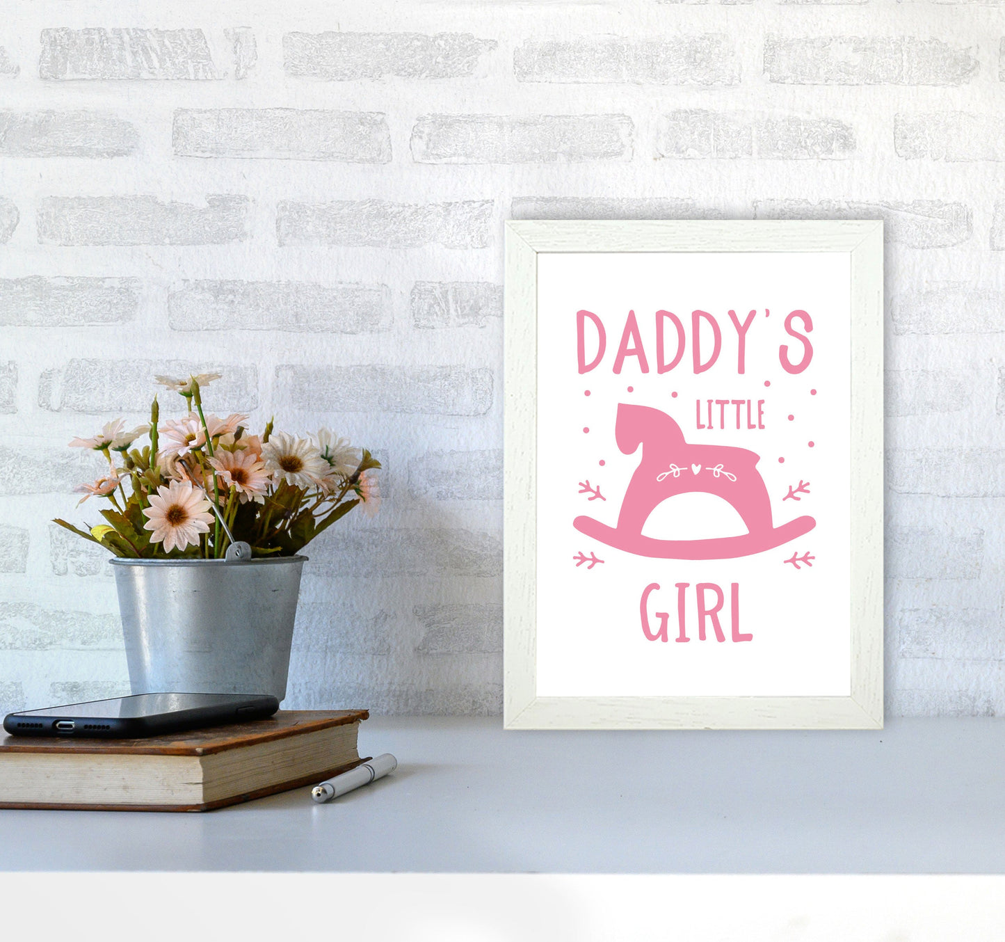 Daddy's Little Girl Rahmen Kunstprint für das Kinderzimmer
