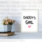 Daddy's Girl Pink Framed Nursey Wall Art Print