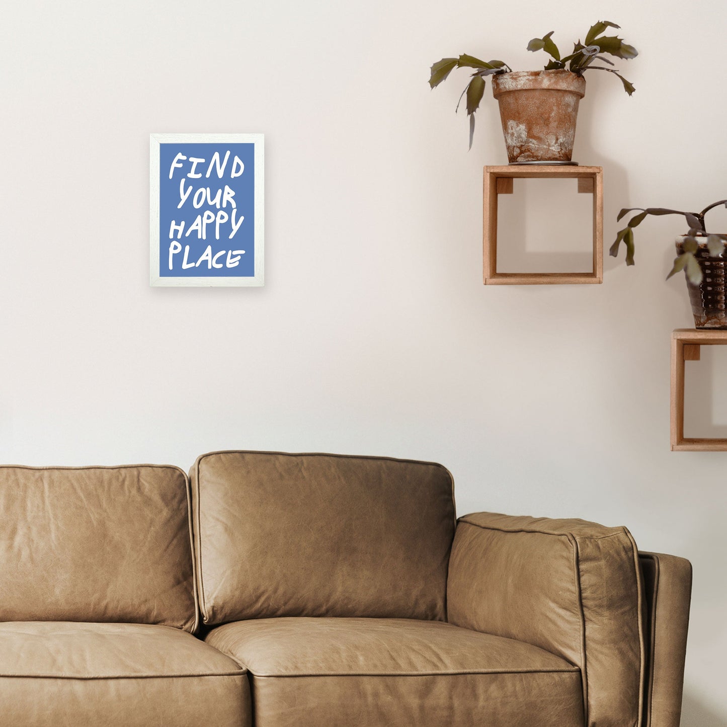 Frendorf | Finde Deinen Glücksort Blaue Kunstdruck