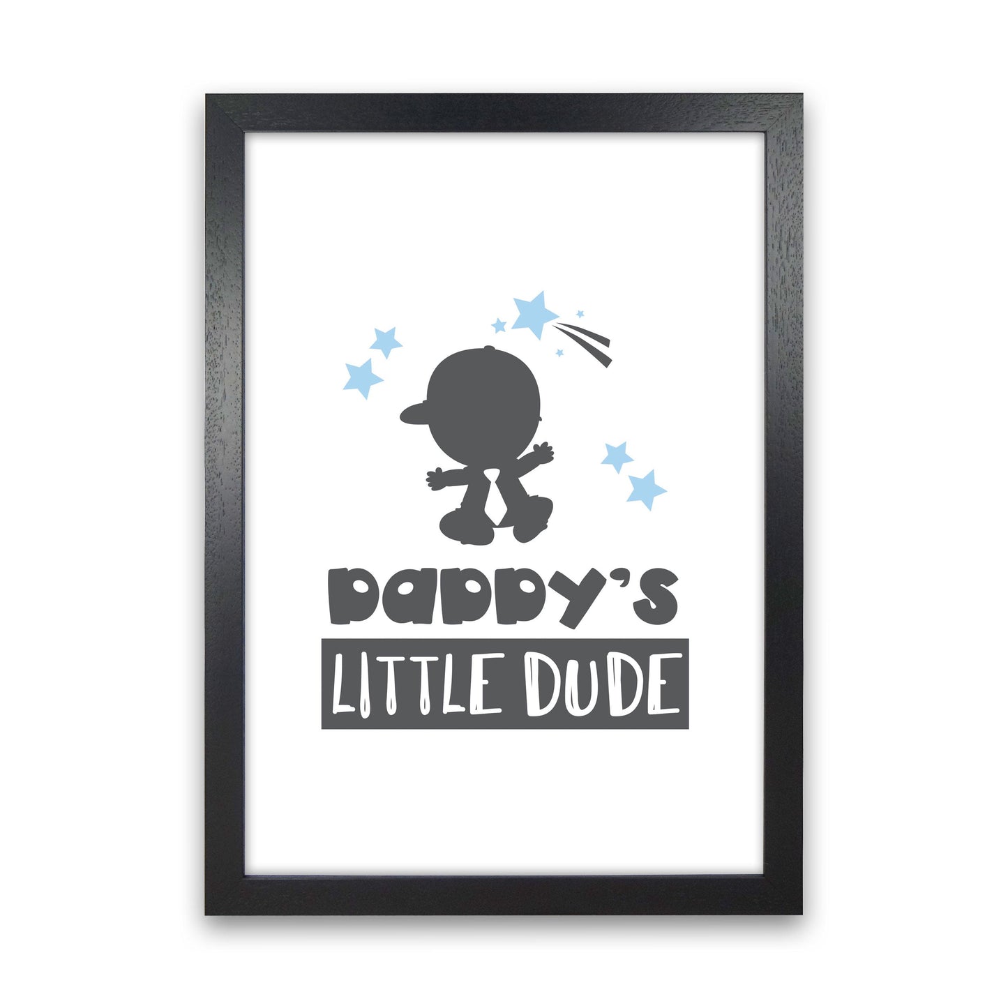 Daddy's Little Dude Gerahmter Kinderzimmer Wandkunstdruck