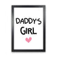 Daddy's Girl Pink Framed Nursey Wall Art Print