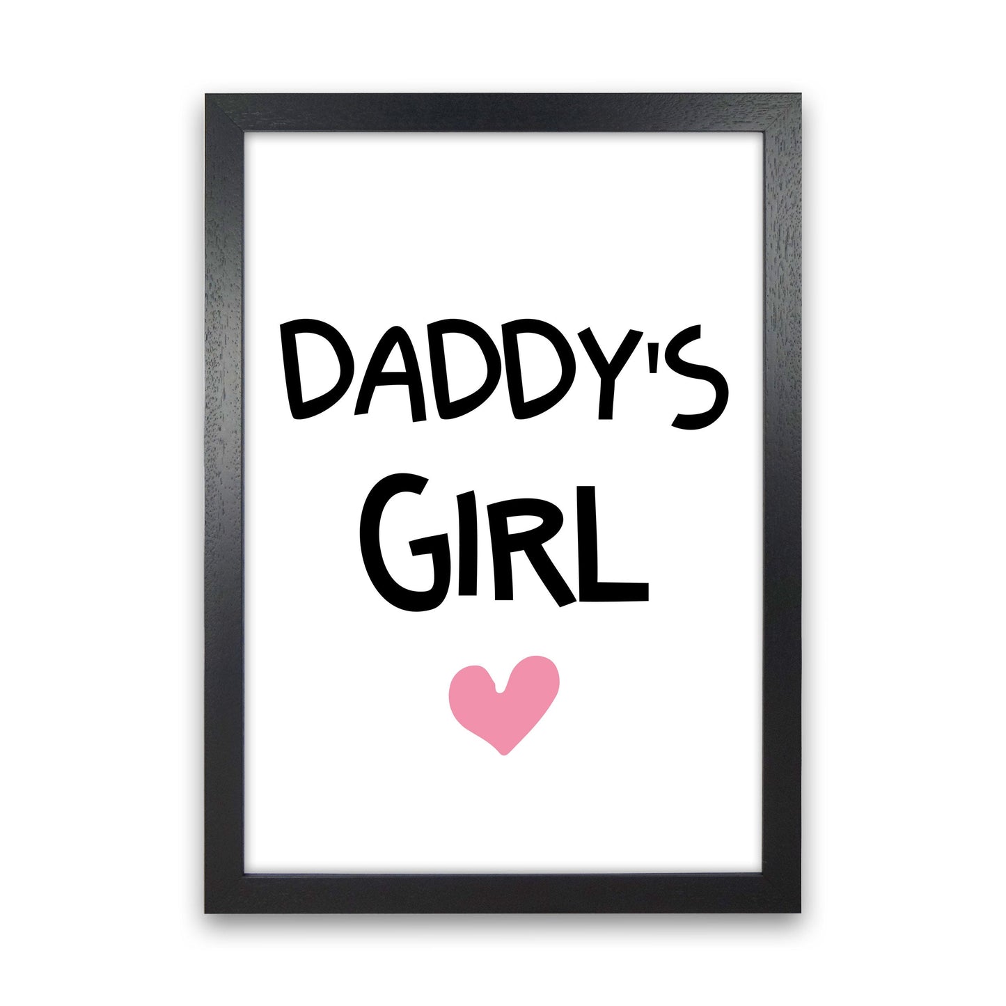 Daddy's Girl Pink Framed Nursey Wall Art Print