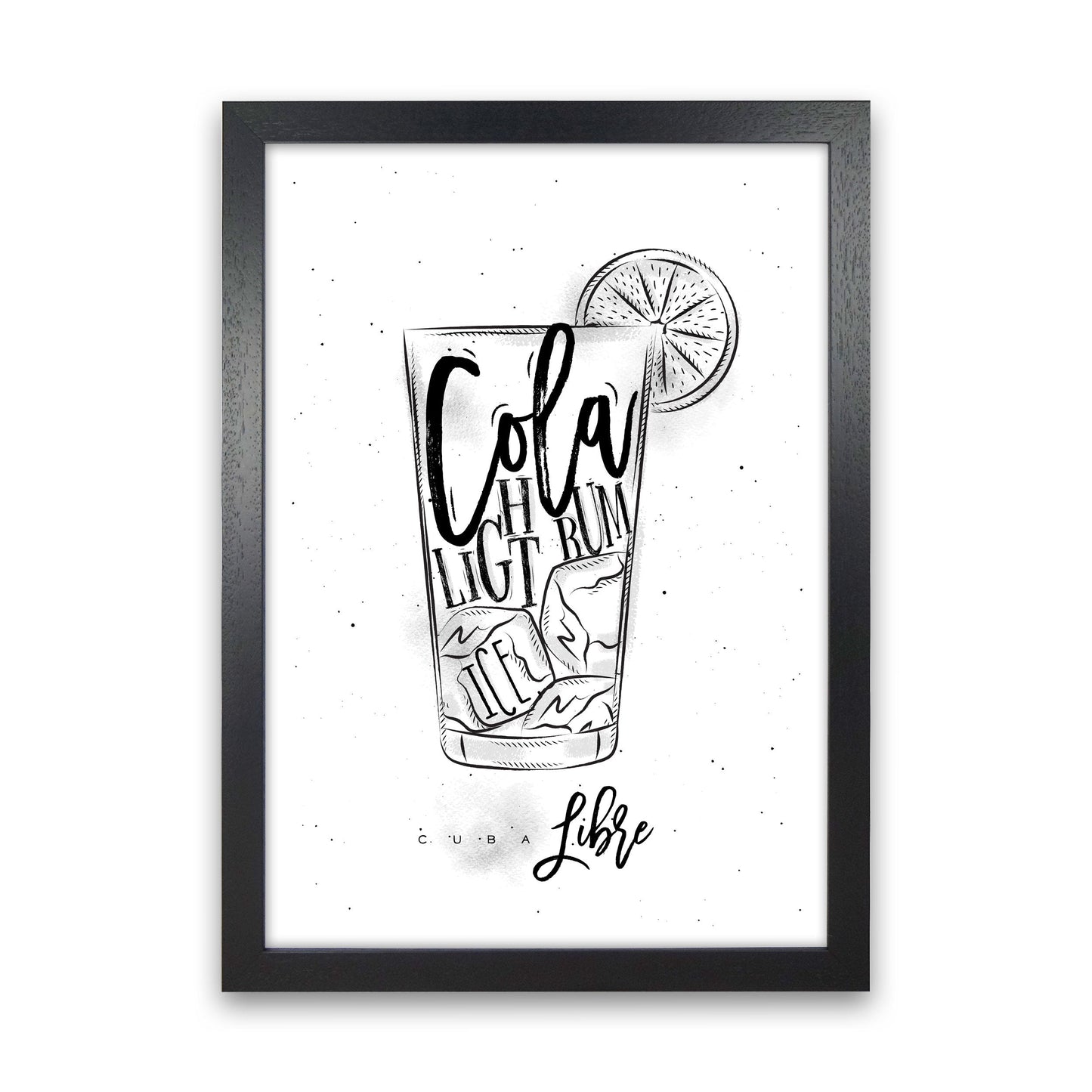 Cuba Libre Cocktail Moderne Druck, Gerahmte Küchen Wandkunst
