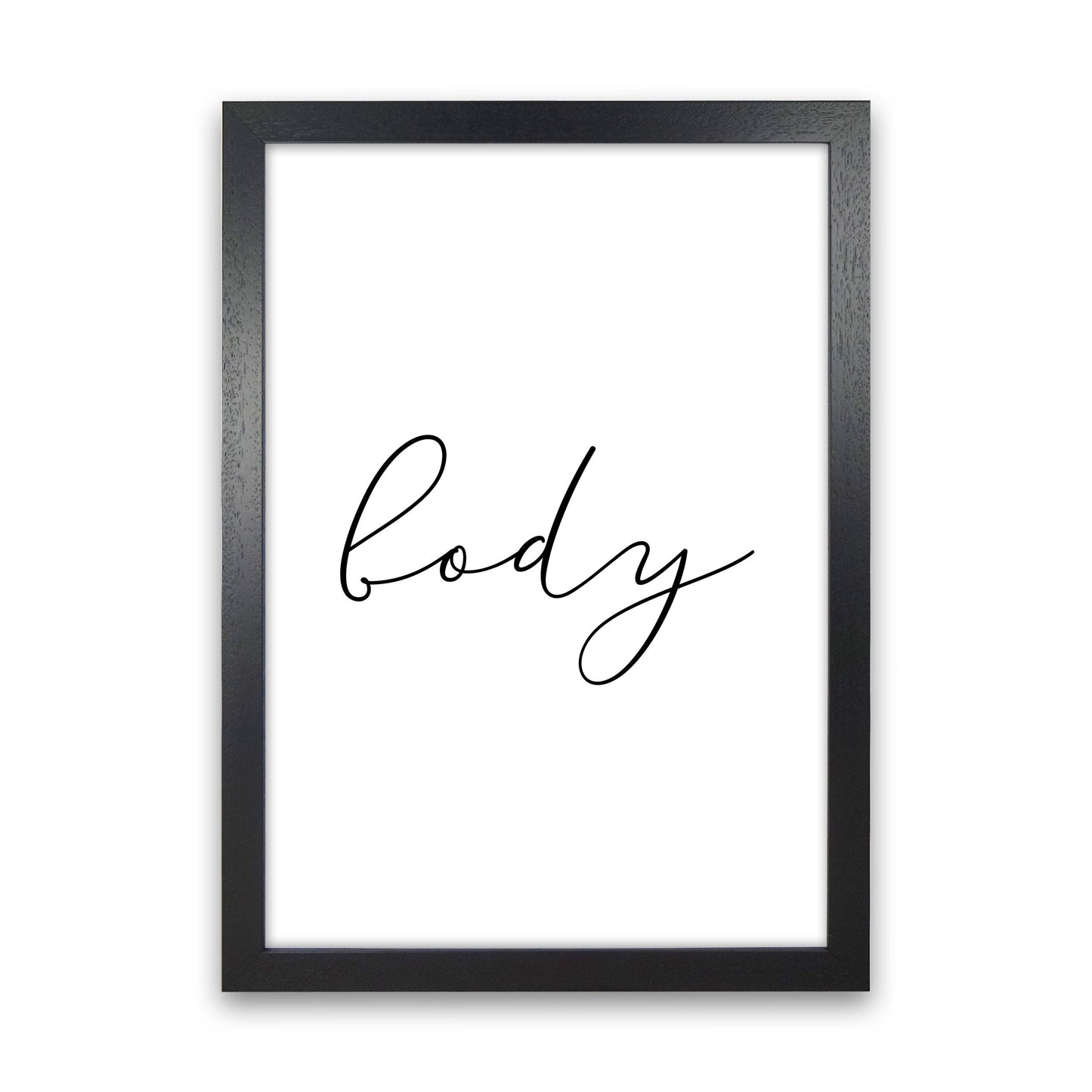 Körper Gerahmte Typografie Wandkunst Druck