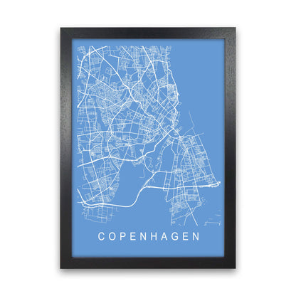 Kopenhagen Karte Blaupause Kunstdruck