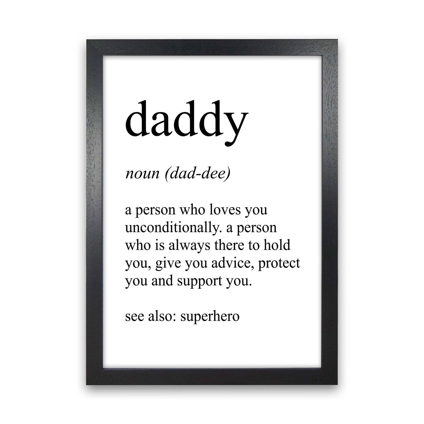 Daddy Definition Kunst Druck
