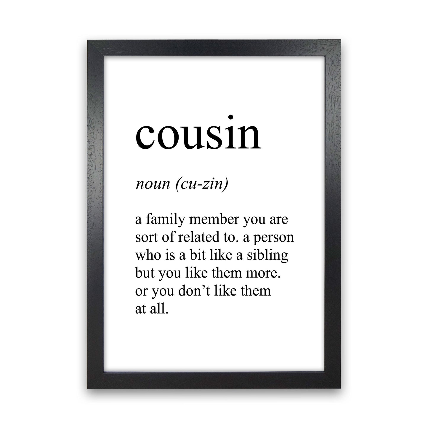 Cousin Definition Kunstdruck