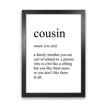Cousin Definition Kunstdruck
