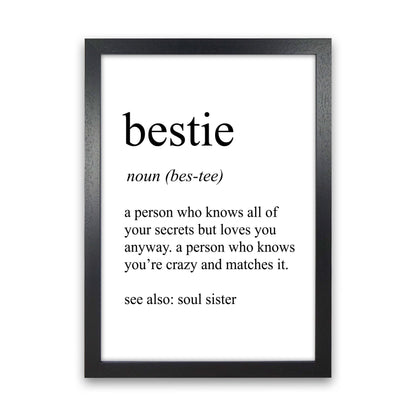 Bestie Definition Kunstdruck von Pixy Paper