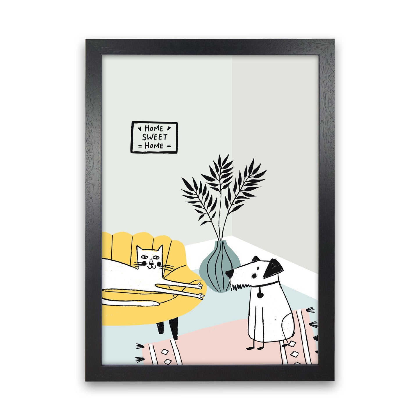 Frendorf | Hund und Katze Chat Kunstdruck