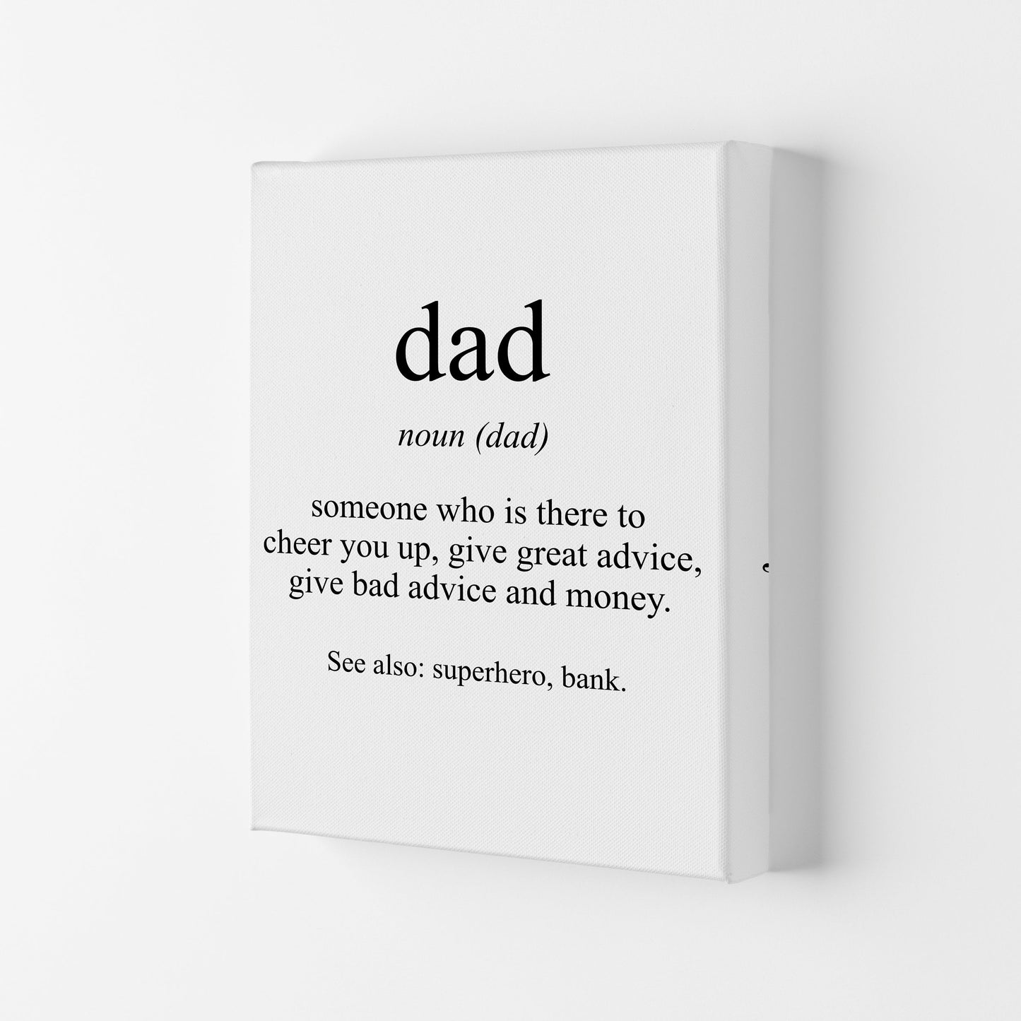 Dad Gerahmte Typografie Wandkunst Druck