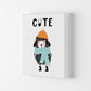 Niedliche Tier Pop Kunst Druck