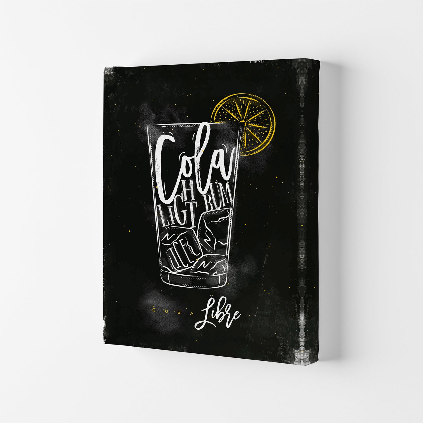 Cuba Libre Cocktail Schwarz Kunstdruck