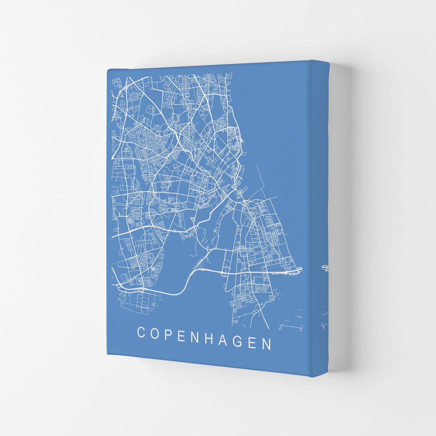 Kopenhagen Karte Blaupause Kunstdruck