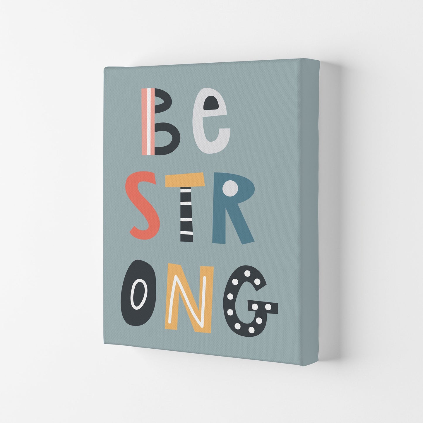 Be strong Neutral Kinder Kunstdruck von Pixy Paper