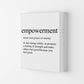 Frendorf | Empowerment Definition Kunstdruck
