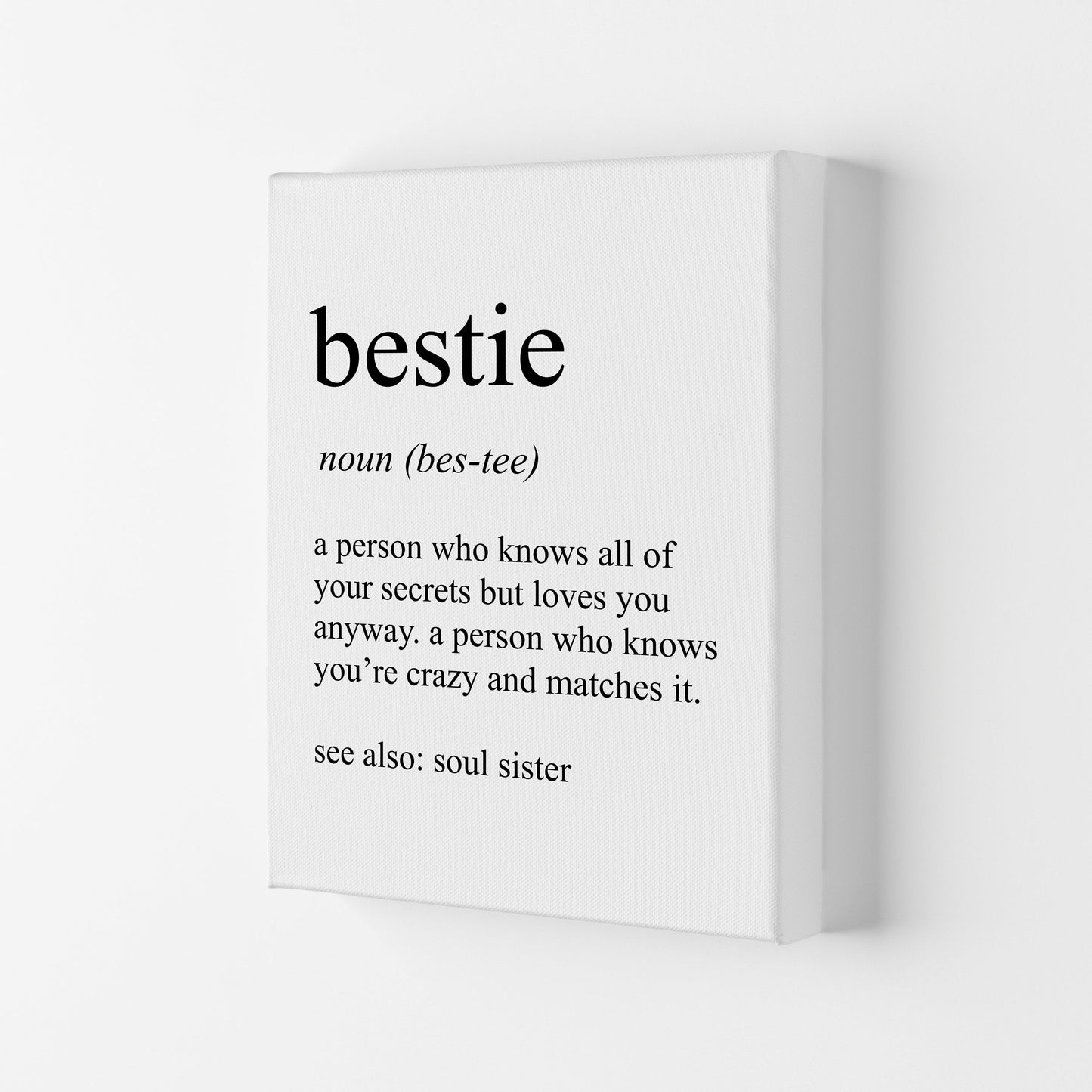 Bestie Definition Kunstdruck von Pixy Paper