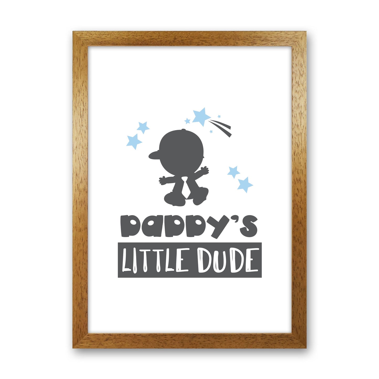 Daddy's Little Dude Gerahmter Kinderzimmer Wandkunstdruck