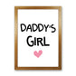 Daddy's Girl Pink Framed Nursey Wall Art Print