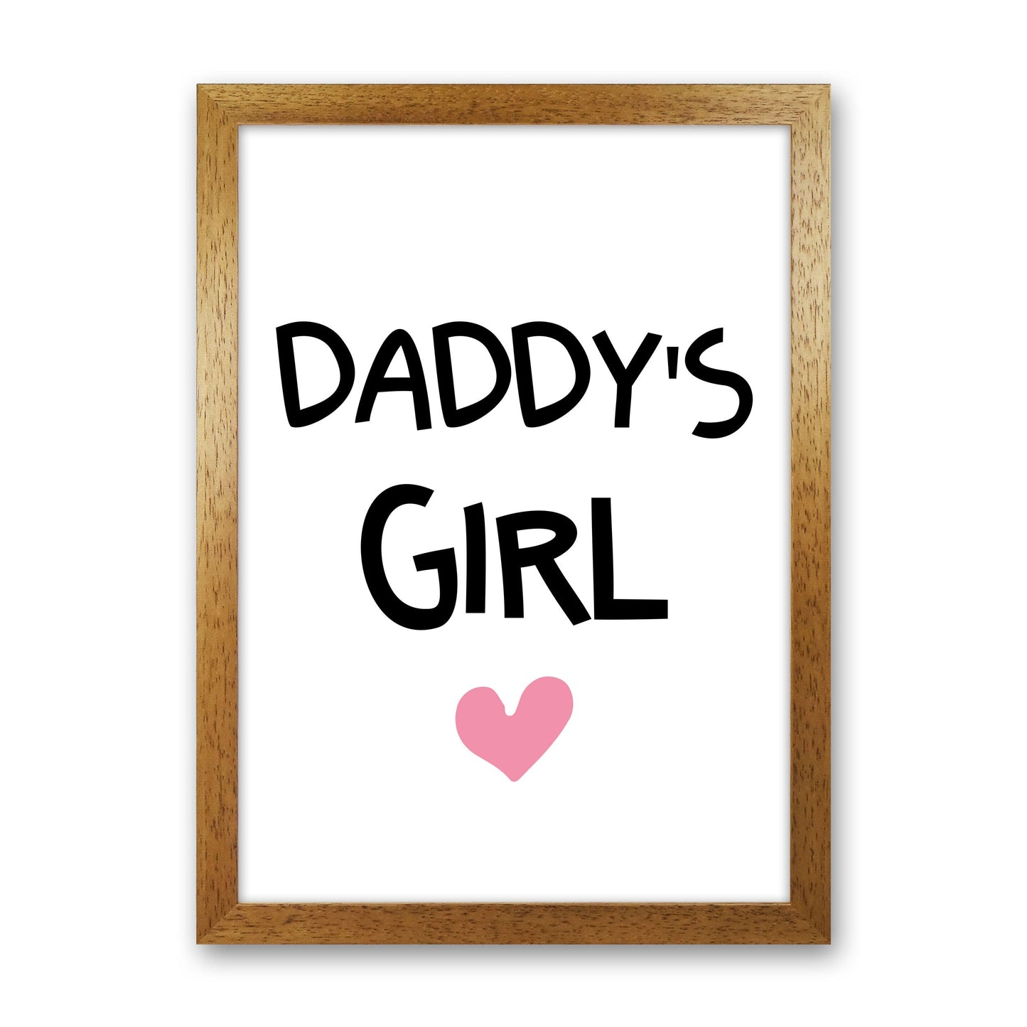 Daddy's Girl Pink Framed Nursey Wall Art Print