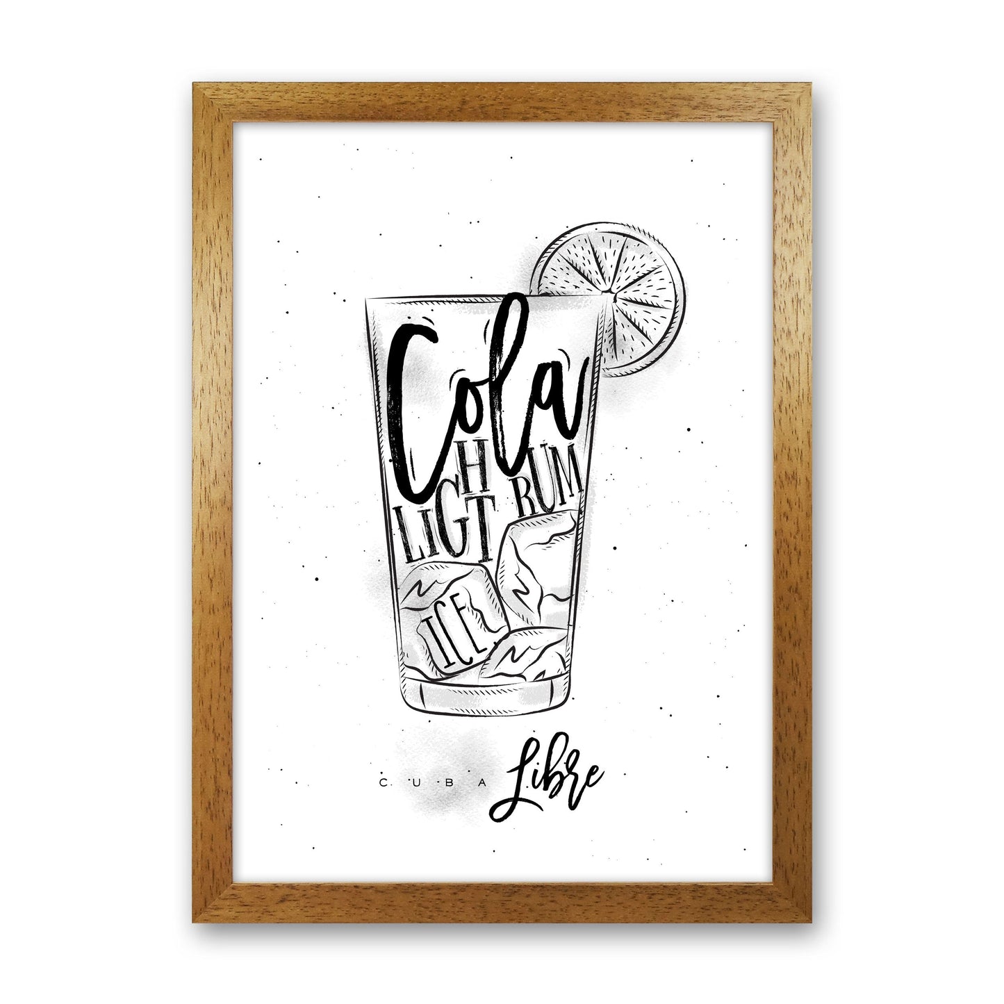 Cuba Libre Cocktail Moderne Druck, Gerahmte Küchen Wandkunst