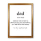 Dad Gerahmte Typografie Wandkunst Druck