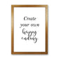 Erstellen Sie Ihre eigene Happy Ending gerahmte Typografie Wandkunst Druck