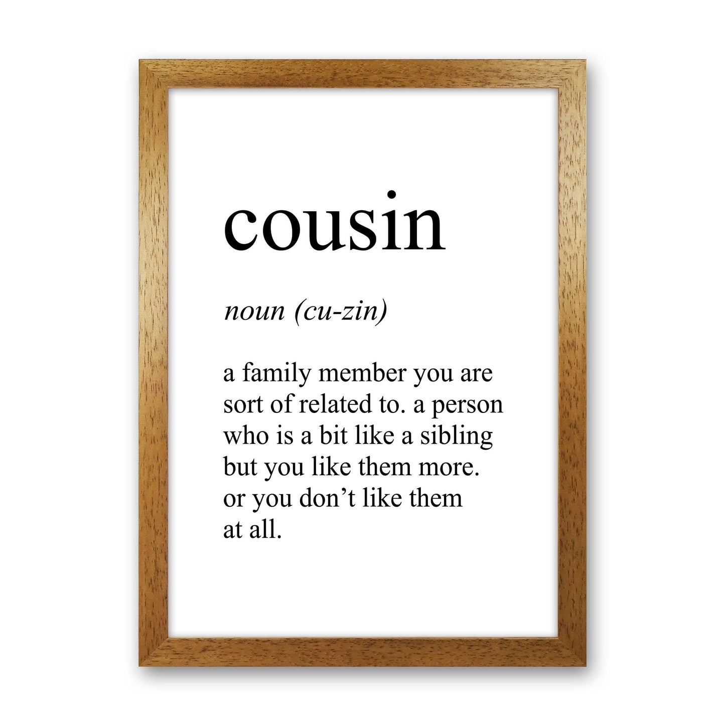 Cousin Definition Kunstdruck