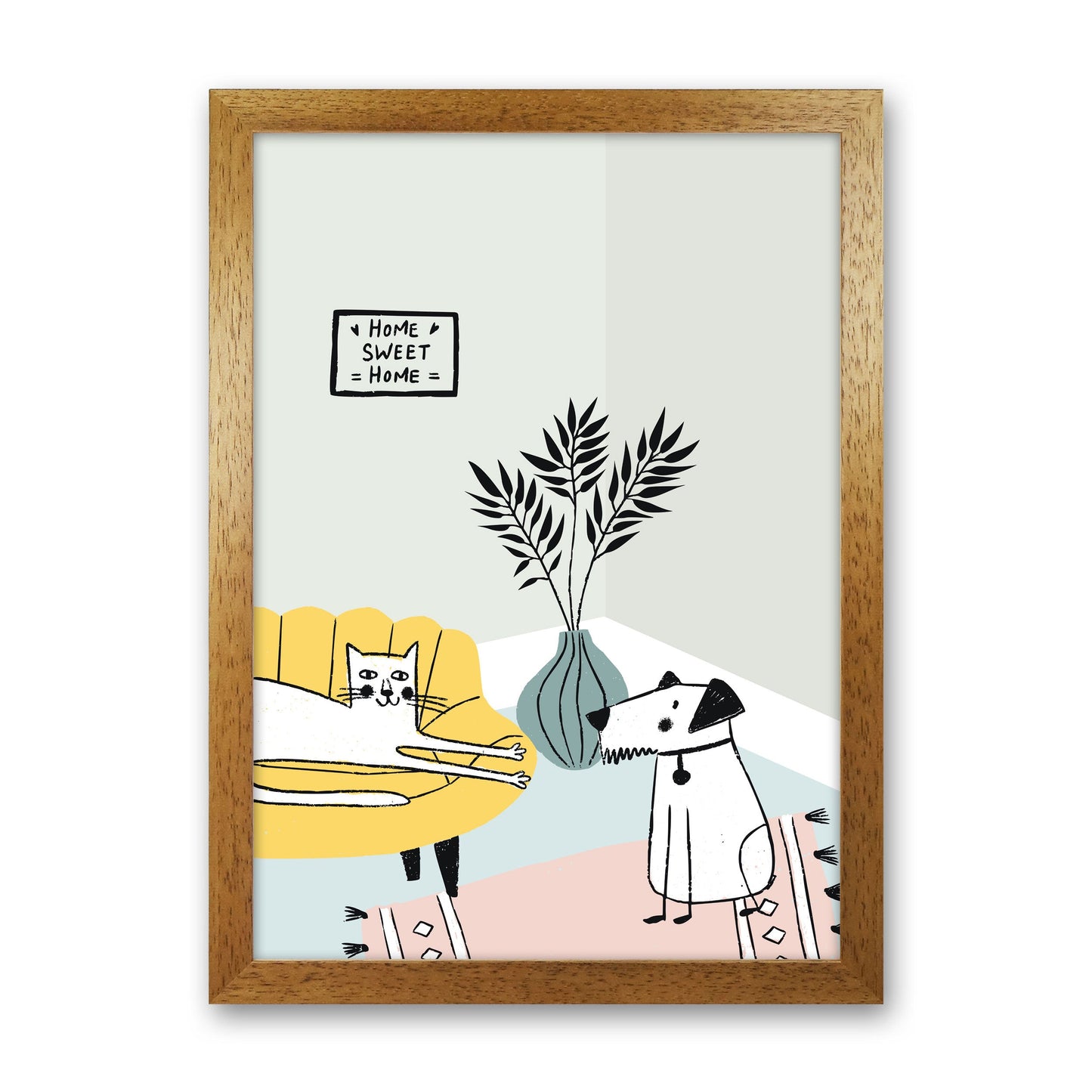 Frendorf | Hund und Katze Chat Kunstdruck