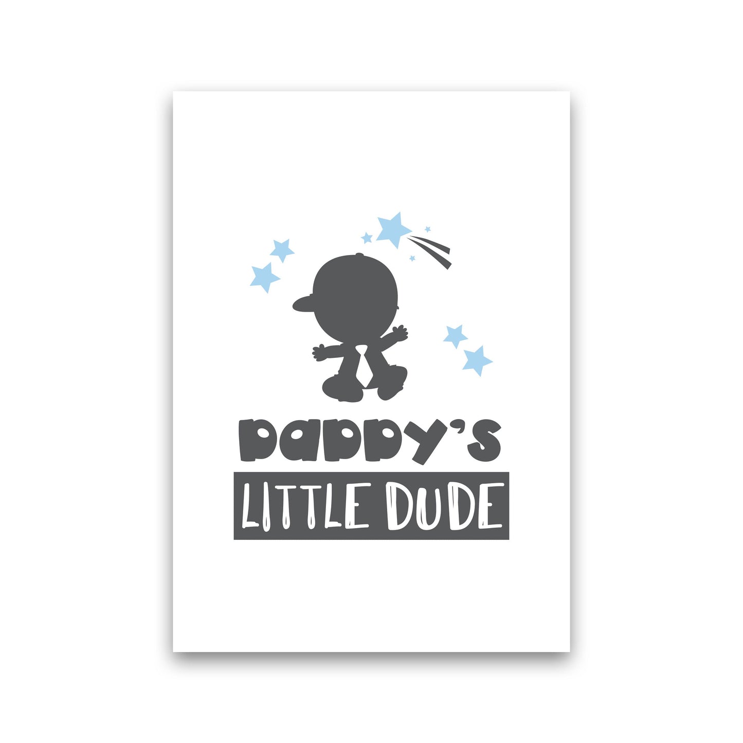 Daddy's Little Dude Gerahmter Kinderzimmer Wandkunstdruck