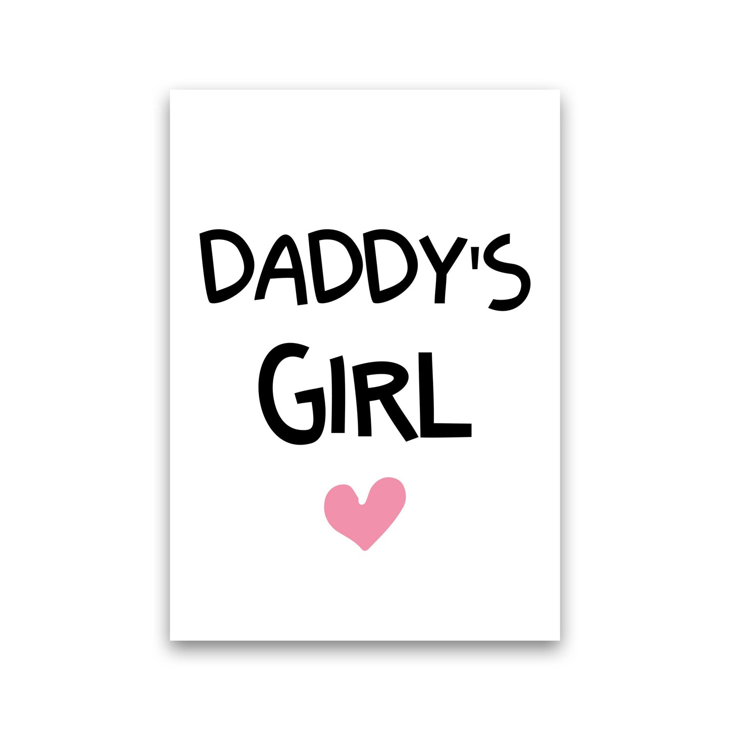 Daddy's Girl Pink Framed Nursey Wall Art Print