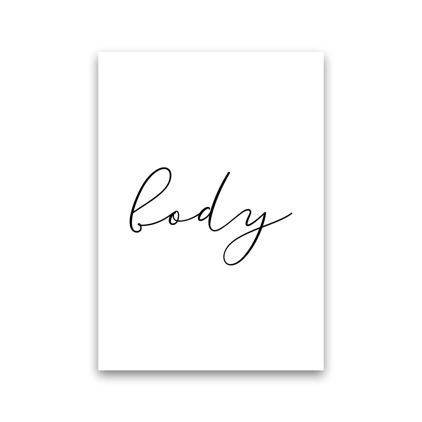 Körper Gerahmte Typografie Wandkunst Druck