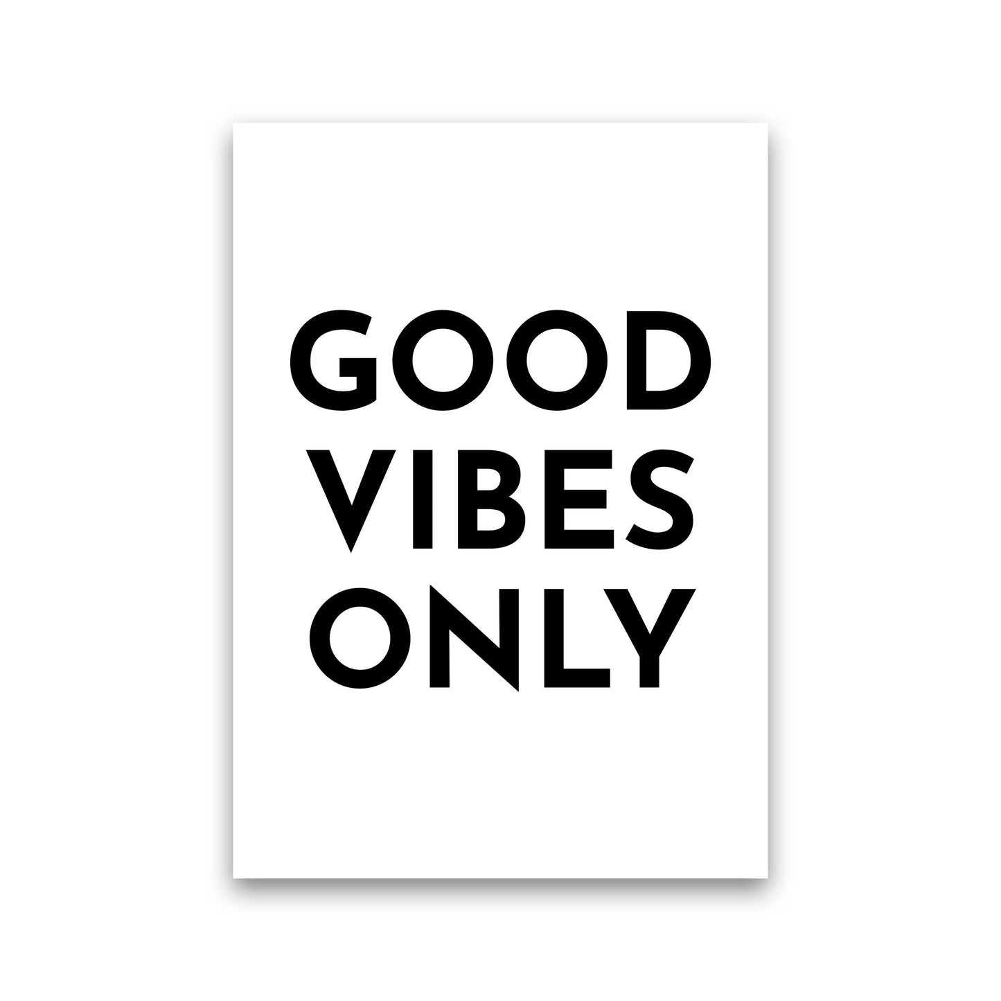 Frendorf | Good Vibes Only Typografie Kunstdruck