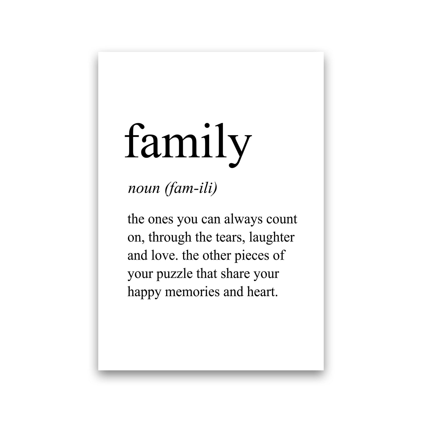 Frendorf | Familiendefinitionskunstdruck