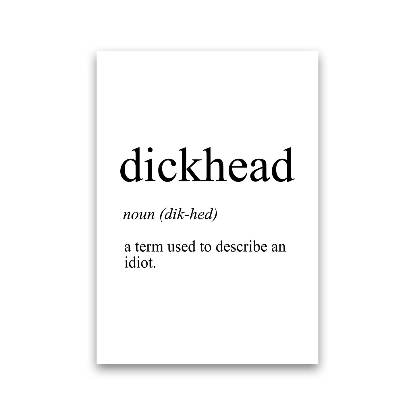 Frendorf | Dickhead Definition Kunstdruck