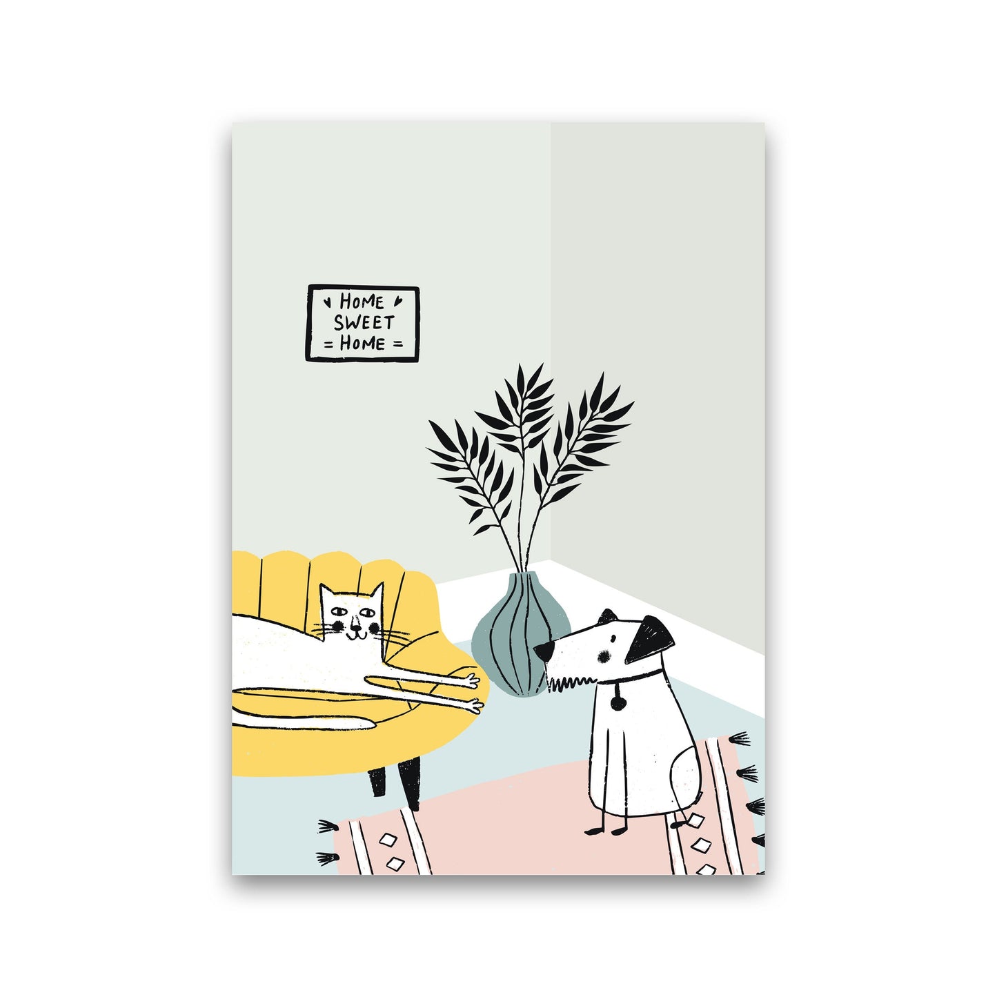 Frendorf | Hund und Katze Chat Kunstdruck