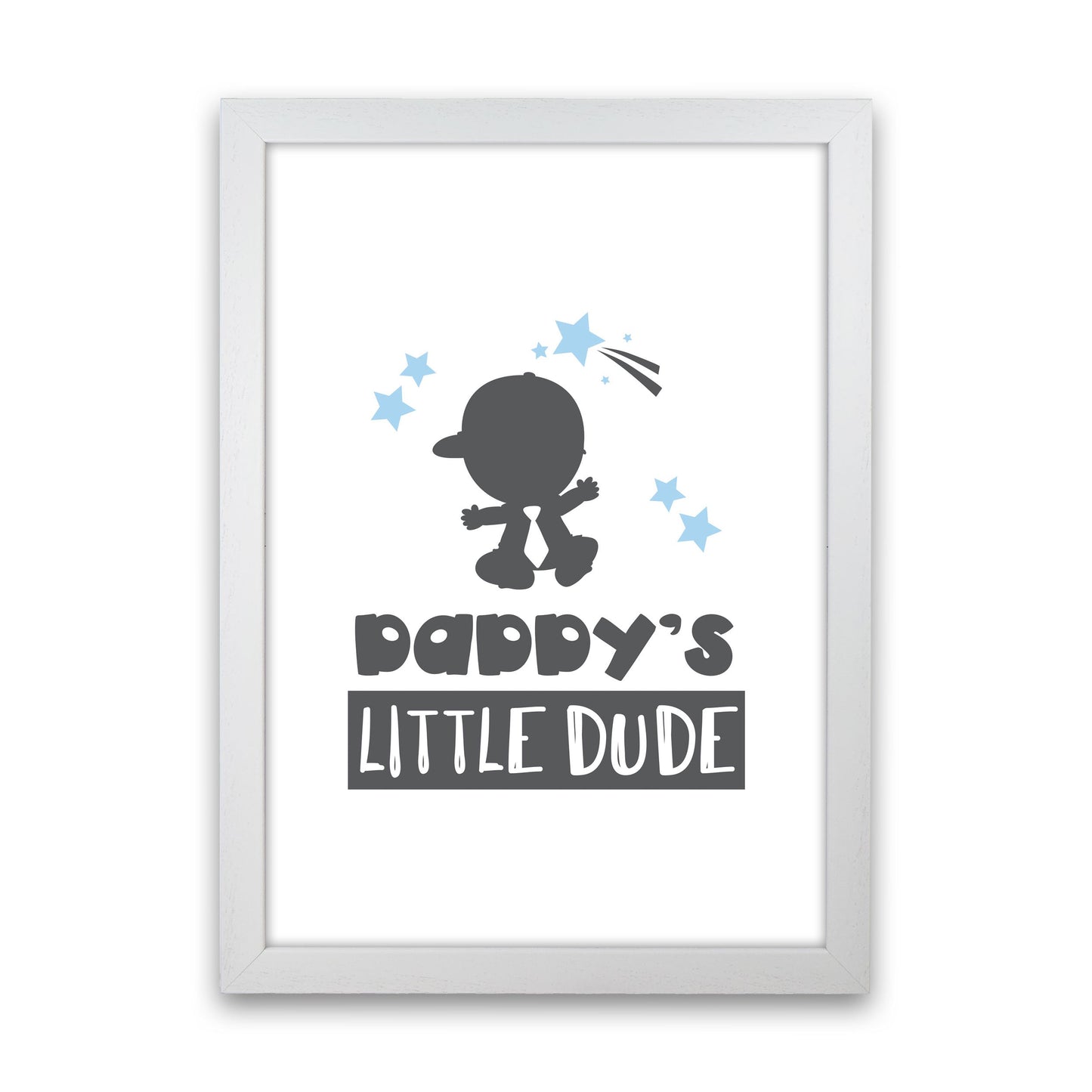 Daddy's Little Dude Gerahmter Kinderzimmer Wandkunstdruck