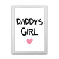 Daddy's Girl Pink Framed Nursey Wall Art Print