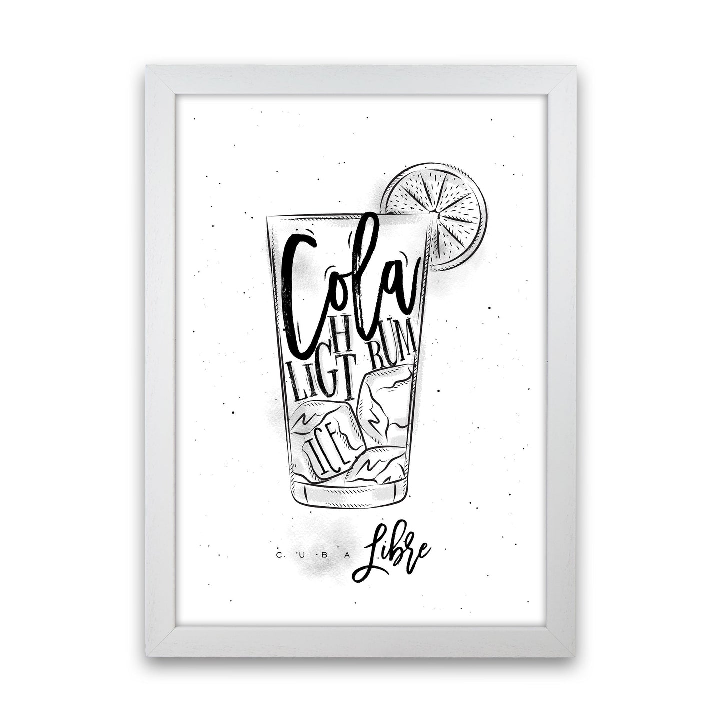 Cuba Libre Cocktail Moderne Druck, Gerahmte Küchen Wandkunst
