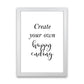 Erstellen Sie Ihre eigene Happy Ending gerahmte Typografie Wandkunst Druck